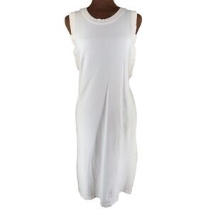 Free People Off-White‎ Sleeveless Tunic Dress Women's Large Scoop Back Zip NWOT